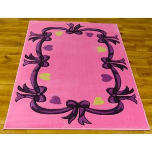 Dětský koberec STUHA - růžový