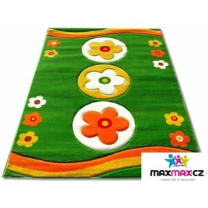 MAXMAX Dětský koberec FLOWER - green