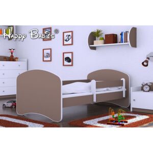 Dětská postel 180x90 cm - HNĚDÁ