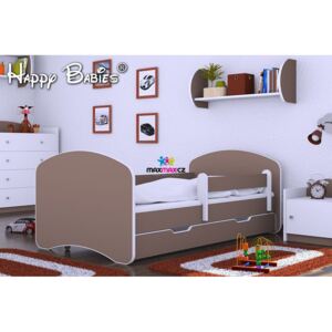 Dětská postel se šuplíkem 140x70 cm - HNĚDÁ
