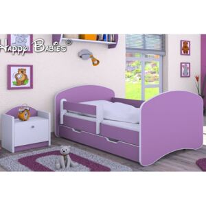 Dětská postel se šuplíkem 180x90 cm - FIALOVÁ