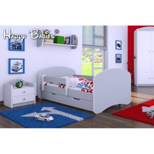 Dětská postel se šuplíkem 180x90 cm - ŠEDÁ