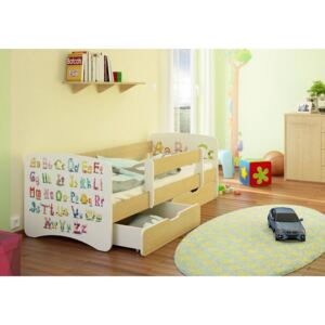 Dětská postel ABECEDA funny 180x90 cm - bez šuplíku