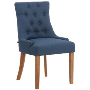 Jídelní židle Inverness ~ látka, dřevěné nohy antik světlé Barva Modrá