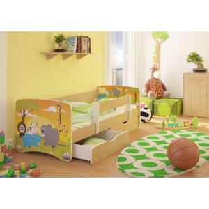 Dětská postel SAFARI funny 160x70cm - se šuplíkem