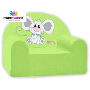 MAXMAX Dětské křesílko MYŠKA - zelené zelená