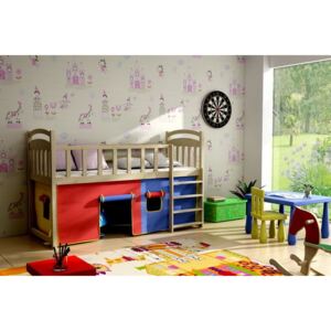 Vyvýšená dětská postel z MASIVU 180x80cm - ZP003