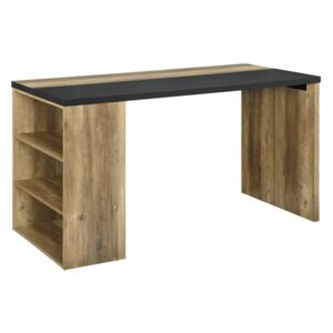 [en.casa] Psací stůl AAOT-0403 140x68x77 cm šedá a dřevo