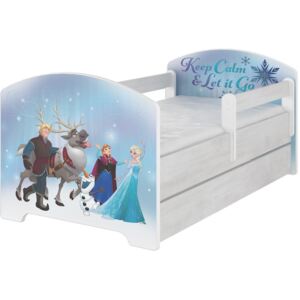 Dětská postel se šuplíkem Disney - LEDOVÉ KRÁLOVSTVÍ 140x70 cm