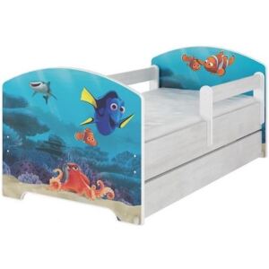 Dětská postel se šuplíkem Disney - HLEDÁ SE NEMO 160x80 cm