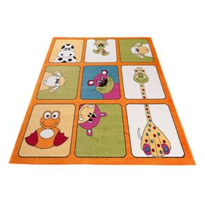 Dětský koberec ANIMALS - oranžový