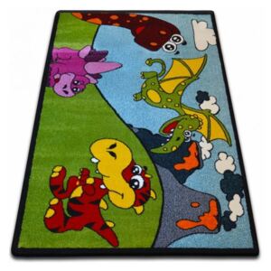 Dětský koberec KIDS Dino - zelený zelená