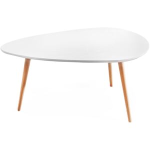 Konferenční stolek SCANDI - bílý/dub - 100x60x48 cm