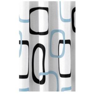 Aqualine polyester bílá/černá/modrá ZP004 180x200 cm
