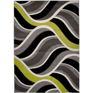 Moderní kusový koberec MATRA šedo-zelený 3481A