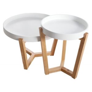2SET odkládací stolek SCANDINAVIA TABLET bílý Nábytek | Obývací pokoj | Odkládací stolky