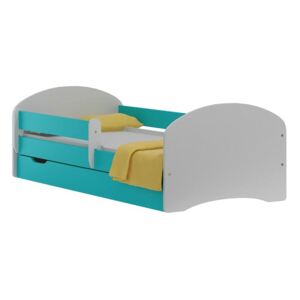 Dětská postel se šuplíkem AQUA 160x80 cm + matrace