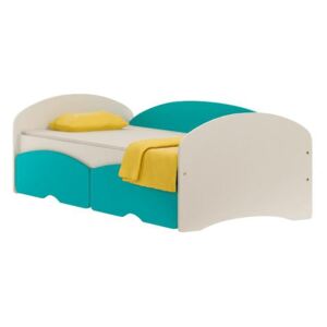 Dětská postel se šuplíky AQUA TYP D 140x70 cm + matrace