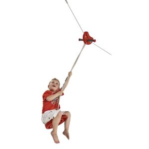 Dětský skluz po laně FLY-SET červený
