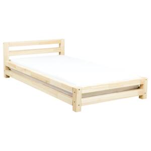 Designová postel z masivu 200x90 cm SINGLE bez šuplíku
