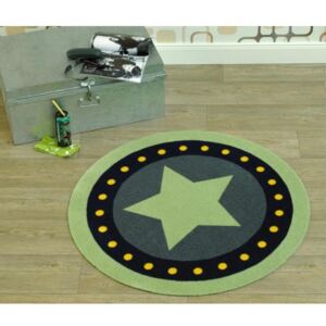 Dětský koberec DEKO Star - zelený kulatý
