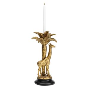 KARE DESIGN Sada 2 ks Svícen Giraffe Palm Tree zlatý, 35 cm, Vemzu - 20% sleva (PRIMAVEMZU20)