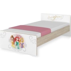SKLADEM: Dětská postel MAX bez šuplíku Disney - PRINCEZNY 160x80 cm