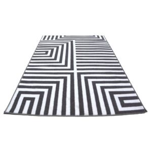 Moderní koberec BCF 2082 - šedo-bílý