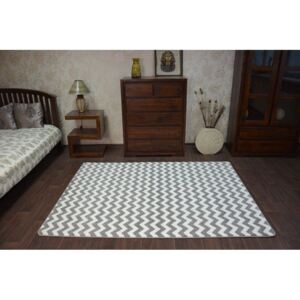 Moderní koberec šedo-bílý F561