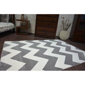 MAXMAX Moderní koberec šedo-bílý FA66 šedá