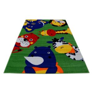 Dětský koberec Safari - zelený