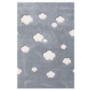 Dětský koberec MRÁČKY stříbrno-šedý 160x230 cm