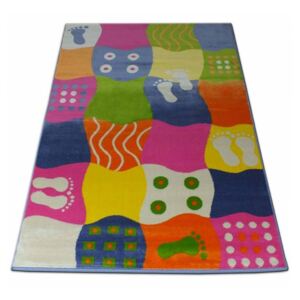 Dětský koberec Stopy - multicolor