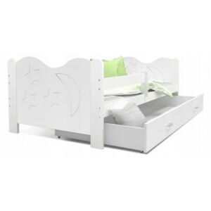 DOBRESNY Moderní dětská postel MIKOLAJ Color 160x80 cm BÍLÁ-BÍLÁ