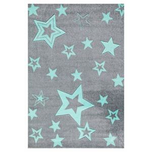Dětský koberec STARLIGHT šedá/mint 160x230 cm