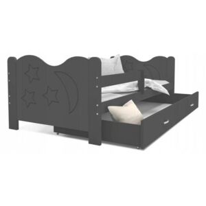 DOBRESNY Moderní dětská postel MIKOLAJ Color 160x80 cm ŠEDÁ-ŠEDÁ
