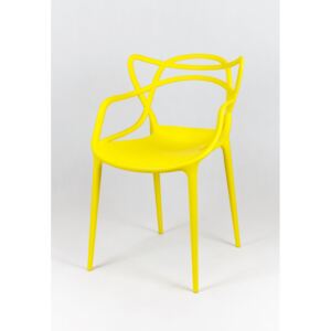 Designová židle ROMA - žlutá