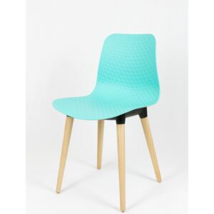 Designová židle PALERMO - tyrkysová - TYP B