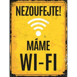 Postershop Plechová cedule - Máme Wi-Fi