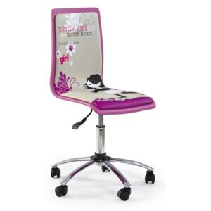 Dětská otočná židle PRETTY GIRL růžová