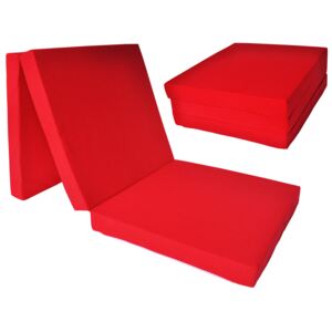 Rozkládací molitanová matrace 195x70x8 cm - červená