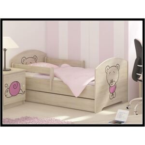 Dětská postel s výřezem MÉĎA - růžová 160x80 cm + matrace ZDARMA!