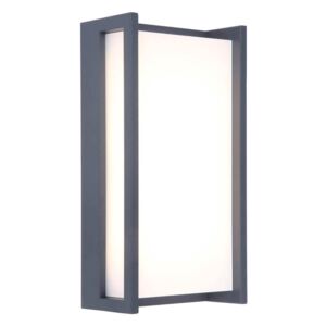 Venkovní LED nástěnné osvětlení QUBO, 18W, teplá bílá, IP54, šedé Lutec QUBO 5193001118