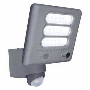 Venkovní LED nástěnné osvětlení s kamerou a čidlem ESA, 25W, denní bílá, IP54, šedé Lutec ESA 7625501118