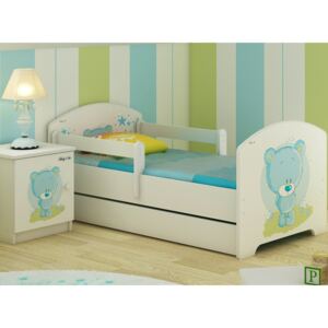 Dětská postel MODRÝ MEDVÍDEK 140x70 cm + matrace ZDARMA!