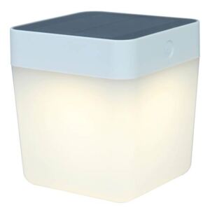 Solární venkovní LED stolní lampička TABLE CUBE, 1W, teplá bílá, IP44, bílá Lutec TABLE CUBE 6908001331