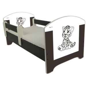 Dětská postel HNĚDÝ TYGŘÍK 160x80 cm + matrace ZDARMA!