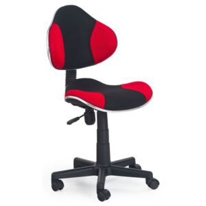 Dětská otočná židle FLASH černočervená
