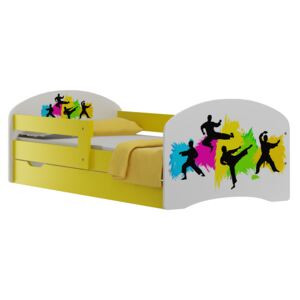 Dětská postel se šuplíky BOJOVÁ UMĚNÍ 140x70 cm