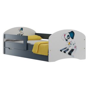 Dětská postel se šuplíky PEJSEK A KLAVÍR 200x90 cm
